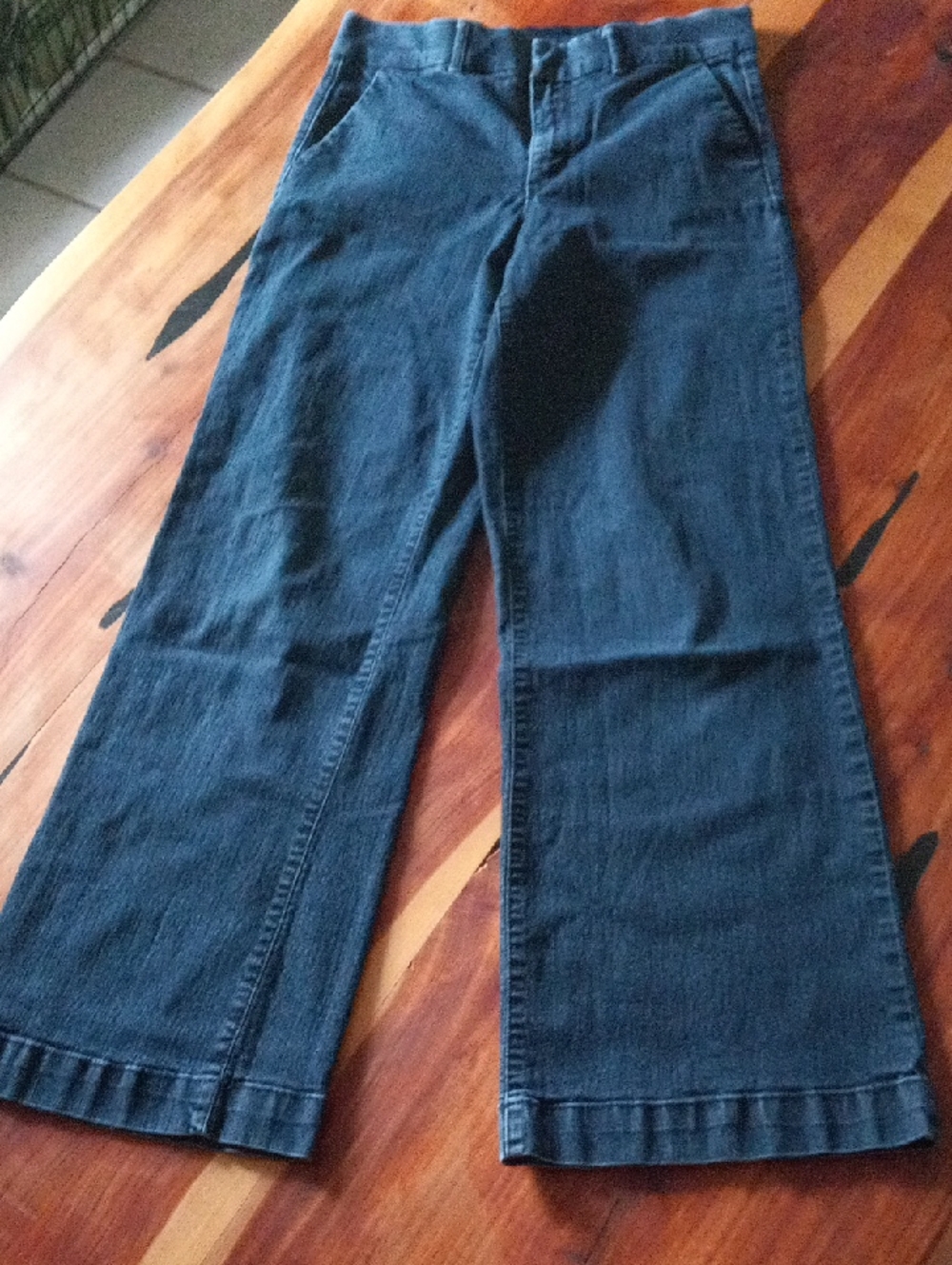 Charter Club Dark Blue Wide-Leg Denim Jeans